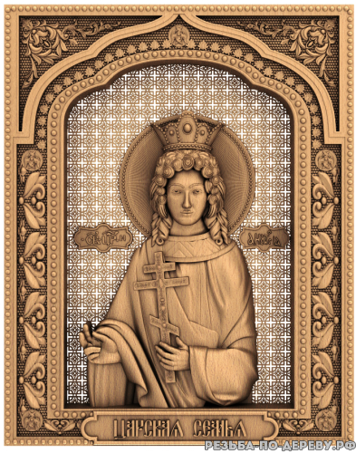 Резная икона Царевна Анастасия из дерева